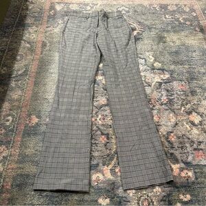Express Columnist Plaid Bootcut Pants Gray Black Women’s Size 4R